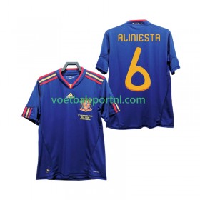 Spanje Andres Iniesta 6 2010 Retro Uit Shirt